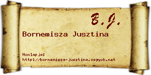 Bornemisza Jusztina névjegykártya